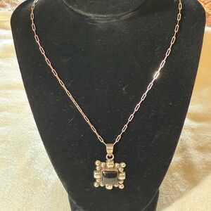 Sterling Silver Black Onyx Necklace